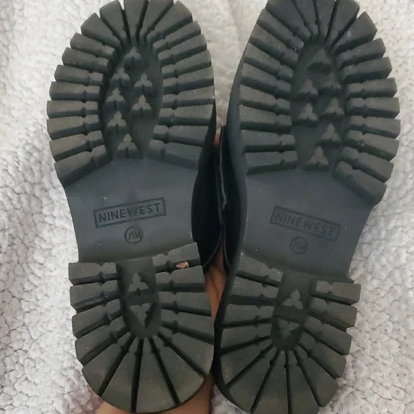 Black and Gold Mule Clogs with Horsebit Detail - Picture 5 of 7